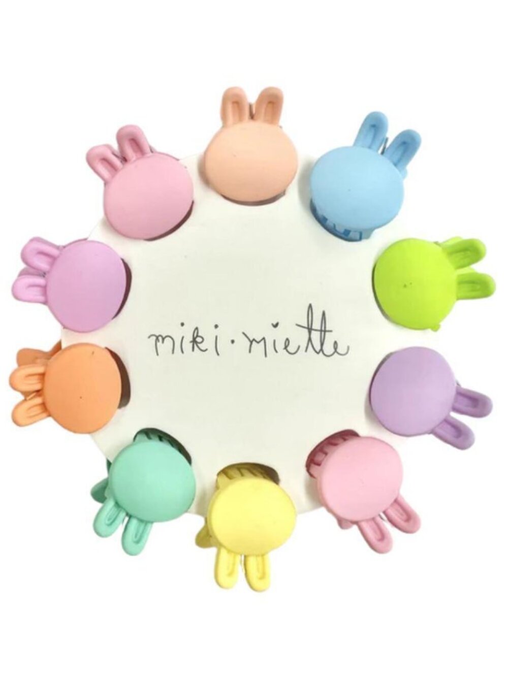 Bunny Mini Claw 10pc Set - Rainbow